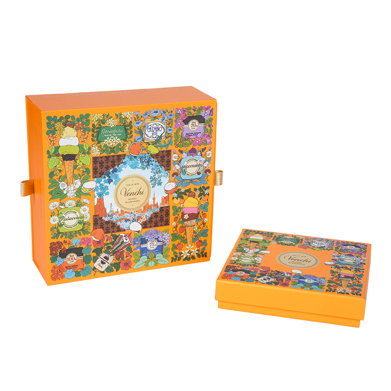 Stiv dobbeldørs sjokoladeemballasjeboks