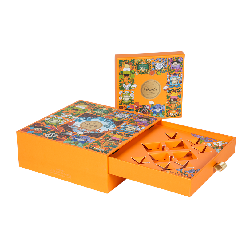 Stiv dobbeldørs sjokoladeemballasjeboks