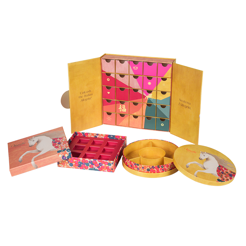 Stiv dobbeldørs sjokoladeemballasjeboks