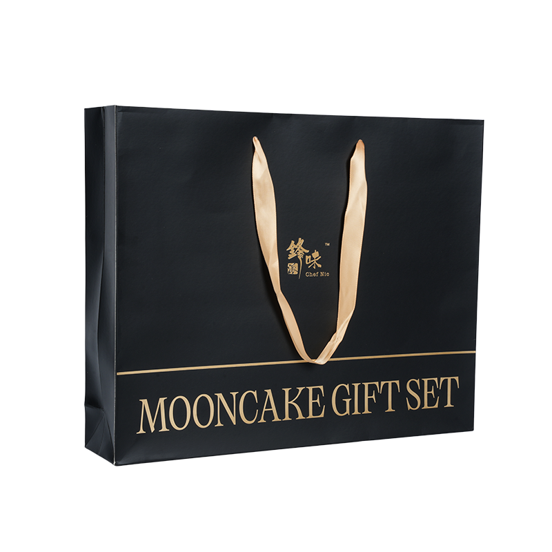 Vanntett håndtak kraft/hvit papp kakebærepose