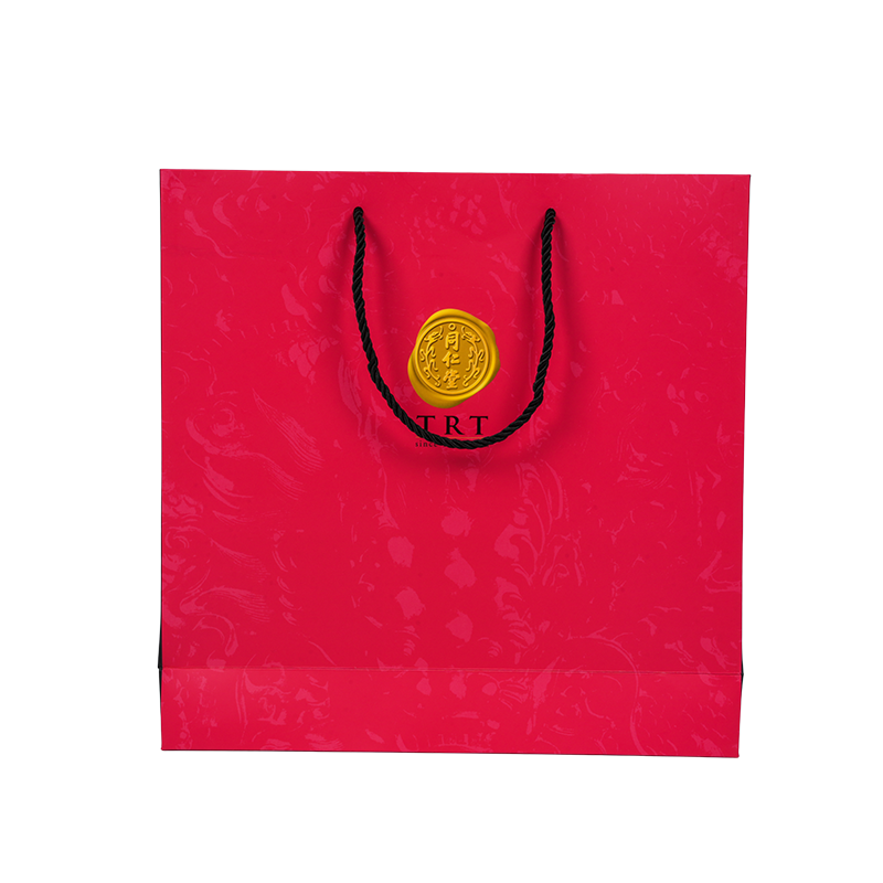 Hvit kartongbærepose i vertikal stil for helsekosttilskudd