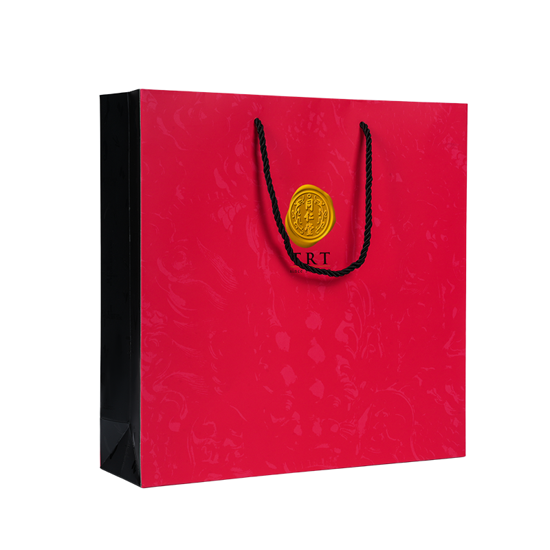 Hvit kartongbærepose i vertikal stil for helsekosttilskudd