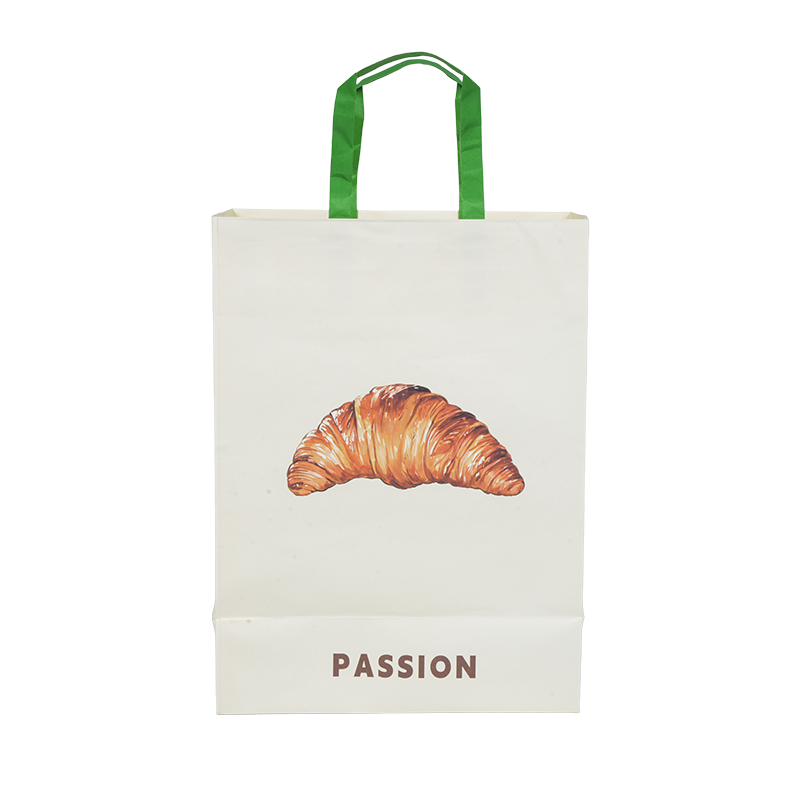 Vanntett håndtak kraft/hvit papp kakebærepose