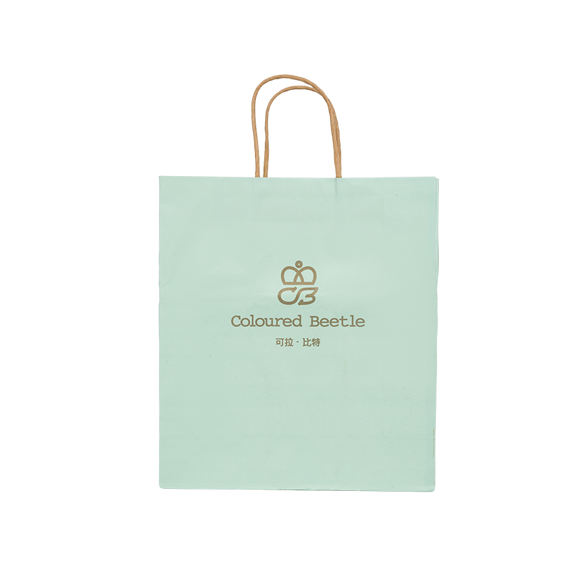 Klæremballasje horisontal håndholdt fortykket hvit papppose