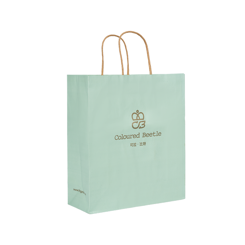 Klæremballasje horisontal håndholdt fortykket hvit papppose