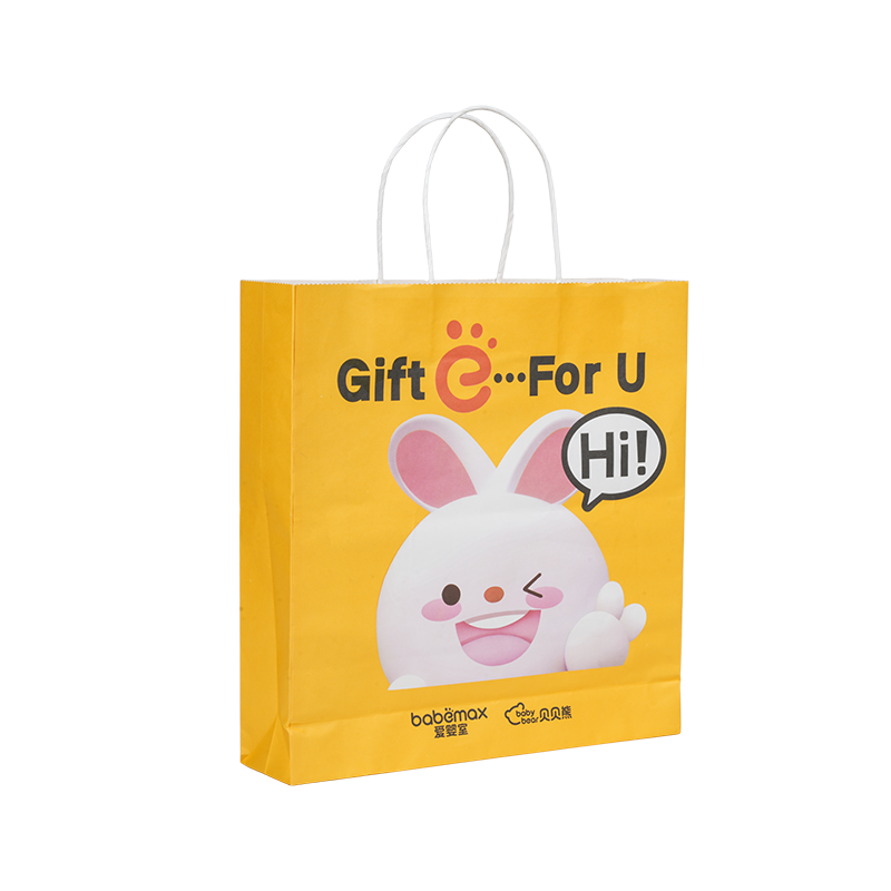 Klæremballasje horisontal håndholdt fortykket hvit papppose