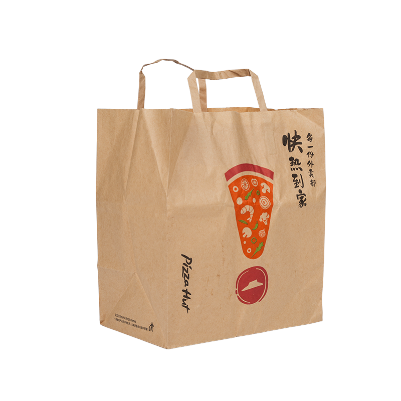 Vanntett håndtak kraft/hvit papp kakebærepose