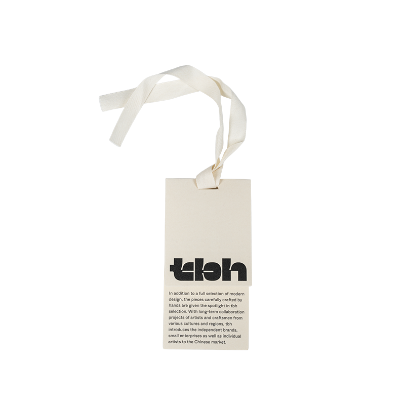 Dobbeltlags hvit papp hengemerker for emballasje av plagg