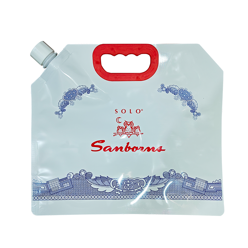 Solo swirl top veske — hvit gjennomskinnelig stående veske