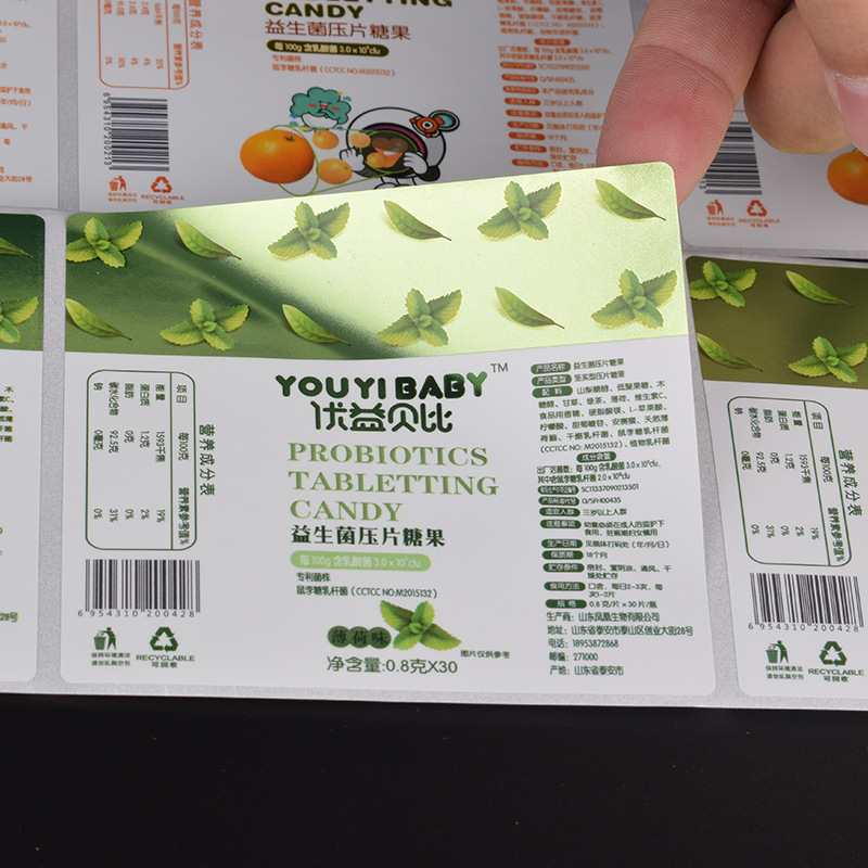 Bestrøket papir selvklebende etikett